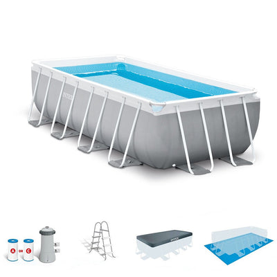 Intex 16 Ft. x 42 In. Prism Frame Rectangular Above Ground Pool Set (2 Pack)