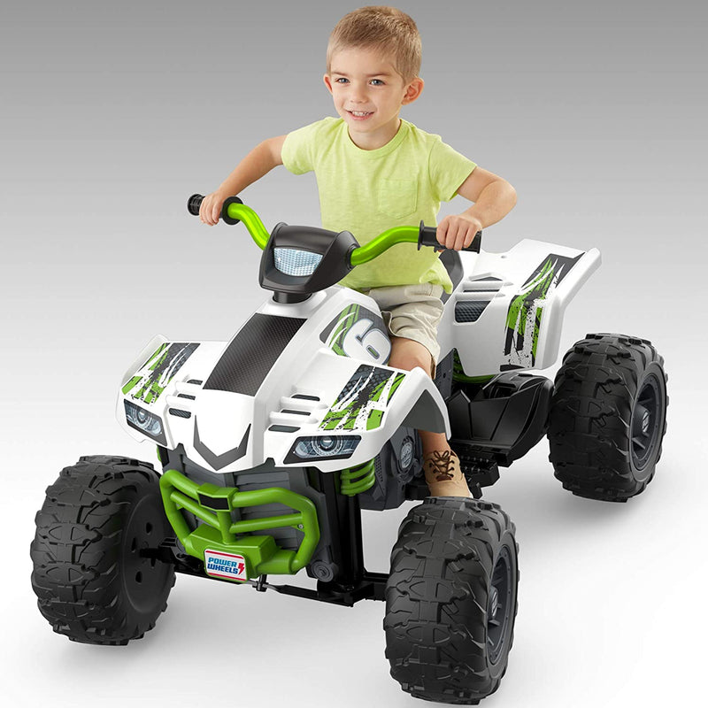 Fisher Price Power Wheels Battery Powered Kids Car ATV Ride Toy Green (Open Box)