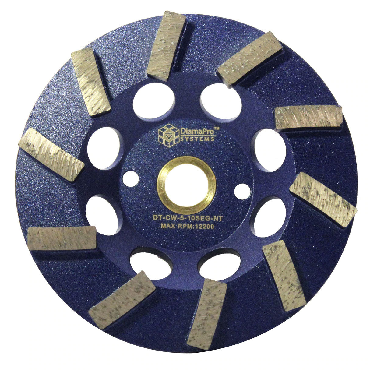 DiamaPro Systems NonThreaded 5 Inch 10 Segment Turbo Grinding Cup Wheel (4 Pack)