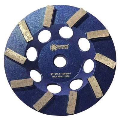 DiamaPro Systems 5 Inch 10 Segment Turbo Concrete Grinding Cup Wheel (Open Box)