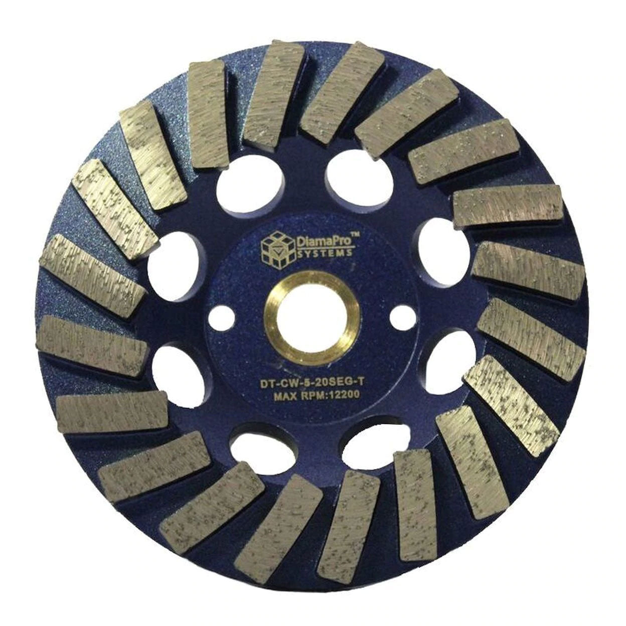 DiamaPro Systems Threaded 5 Inch 20 Segment Turbo Concrete Grinding Cup Wheel - VMInnovations