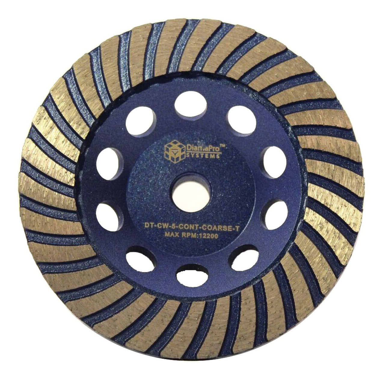 DiamaPro Systems 5 Inch Continuous Rim Turbo Concrete Grinding Cup Wheel, Coarse - VMInnovations