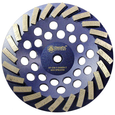 DiamaPro Systems Threaded 7 In 24 Segment Concrete Grinding Cup Wheel (Open Box)