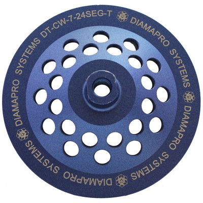 DiamaPro Systems Threaded 7 In 24 Segment Concrete Grinding Cup Wheel (Open Box)