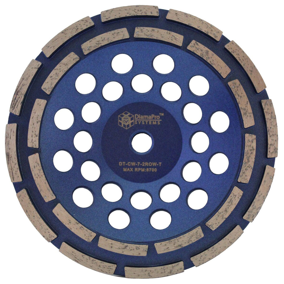 DiamaPro Systems Threaded 7 Inch Double Row Concrete Grinding Cup Wheel Tool - VMInnovations