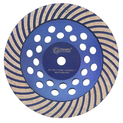 DiamaPro Systems 7 Inch Continuous Rim Turbo Grinding Cup Wheel, Coarse (4 Pack) - VMInnovations