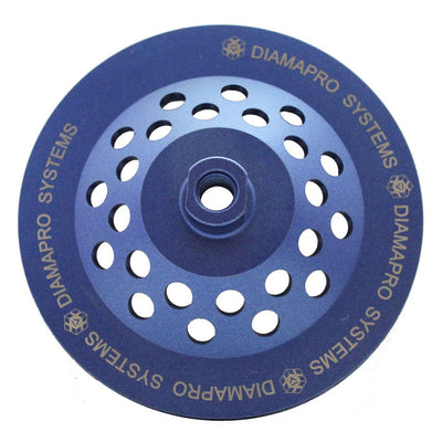 DiamaPro Systems 7 Inch Continuous Rim Turbo Concrete Grinding Cup Wheel, Medium