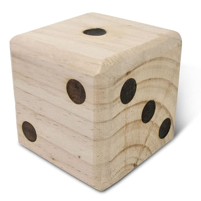 YardGames Giant Outdoor 3.5 Inch Wooden Dice Set with Scorecards & Case