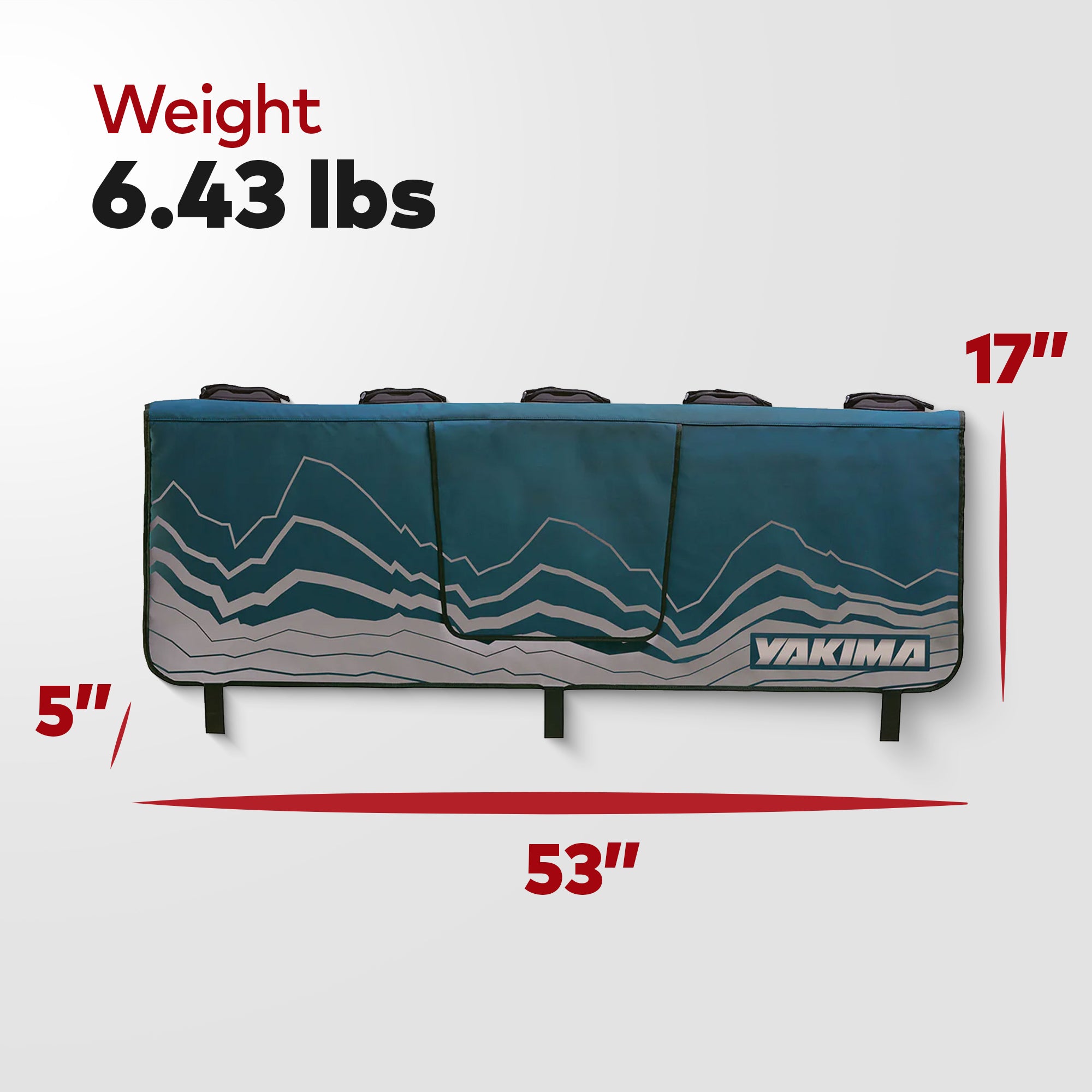 Yakima GateKeeper Full Size Truck Bed Medium Tailgate Bike Pad, Cascade Blue - VMInnovations