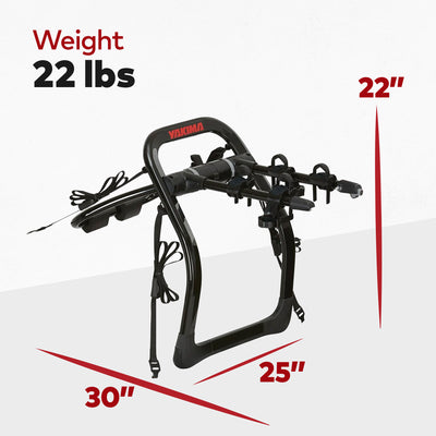 Yakima FullBack 2 Bike Capacity Trunk Bike Strap Rack with ZipStrips, Black