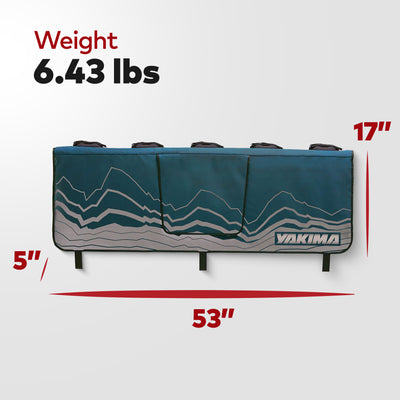 Yakima GateKeeper Full Size Truck Bed Medium Tailgate Bike Pad, Cascade Blue - VMInnovations