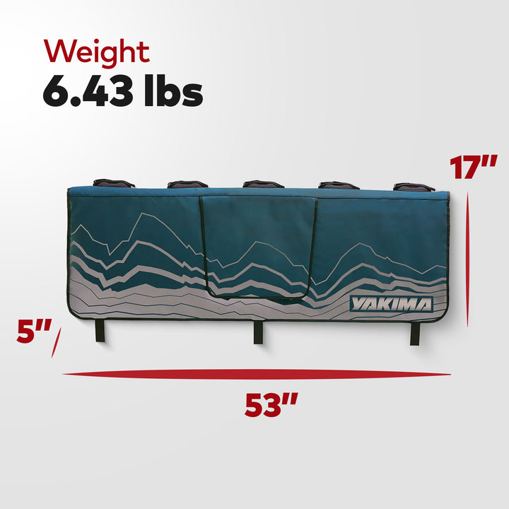 Yakima GateKeeper Full Size Truck Bed Medium Tailgate Bike Pad, Cascade Blue - VMInnovations