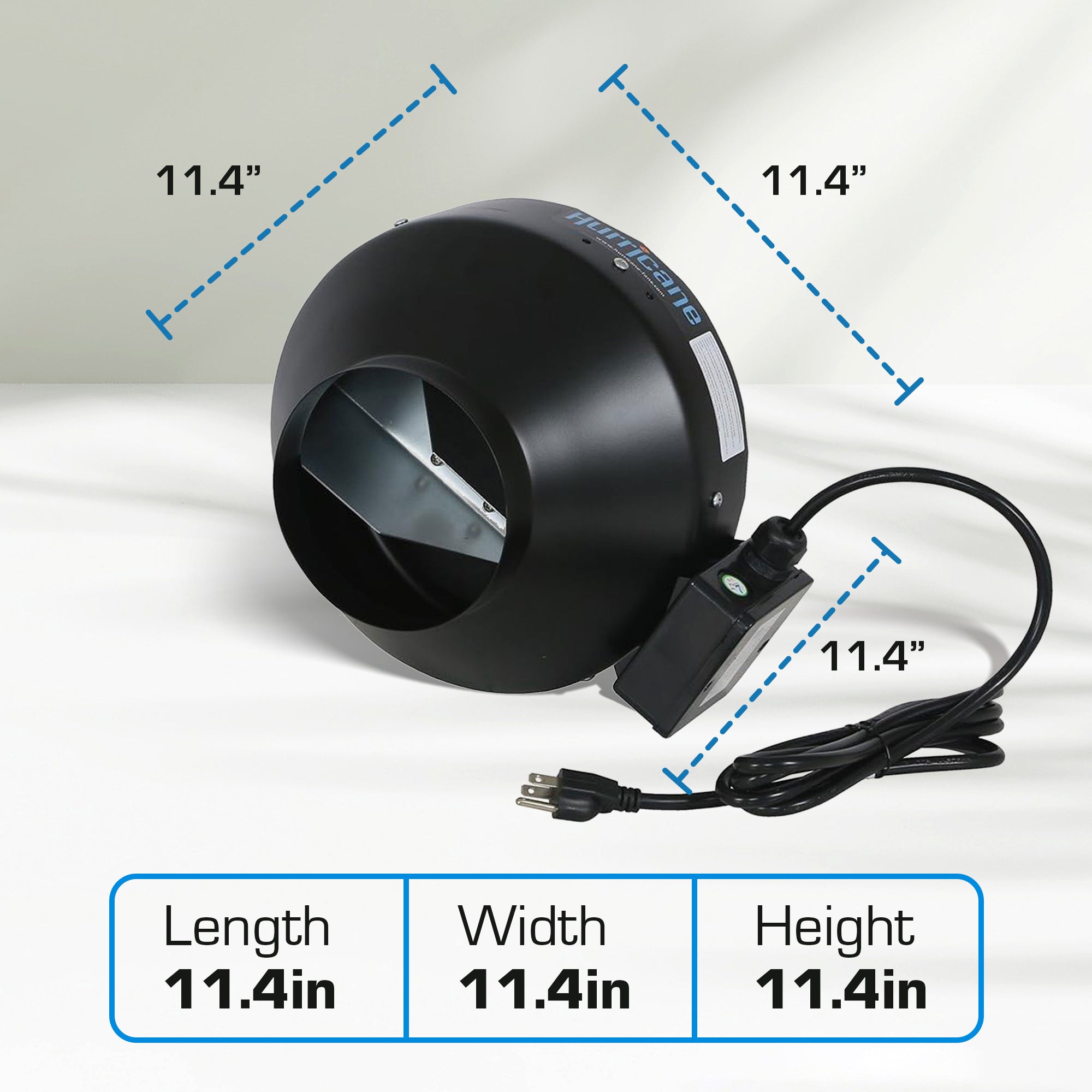 Hurricane Commercial Grade Inline Wall Mount Fan For HVAC & Ventilation Uses - VMInnovations