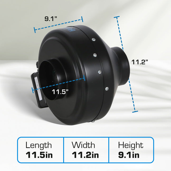 Hurricane Commercial Grade Inline Wall Mount Fan For HVAC & Ventilation Uses