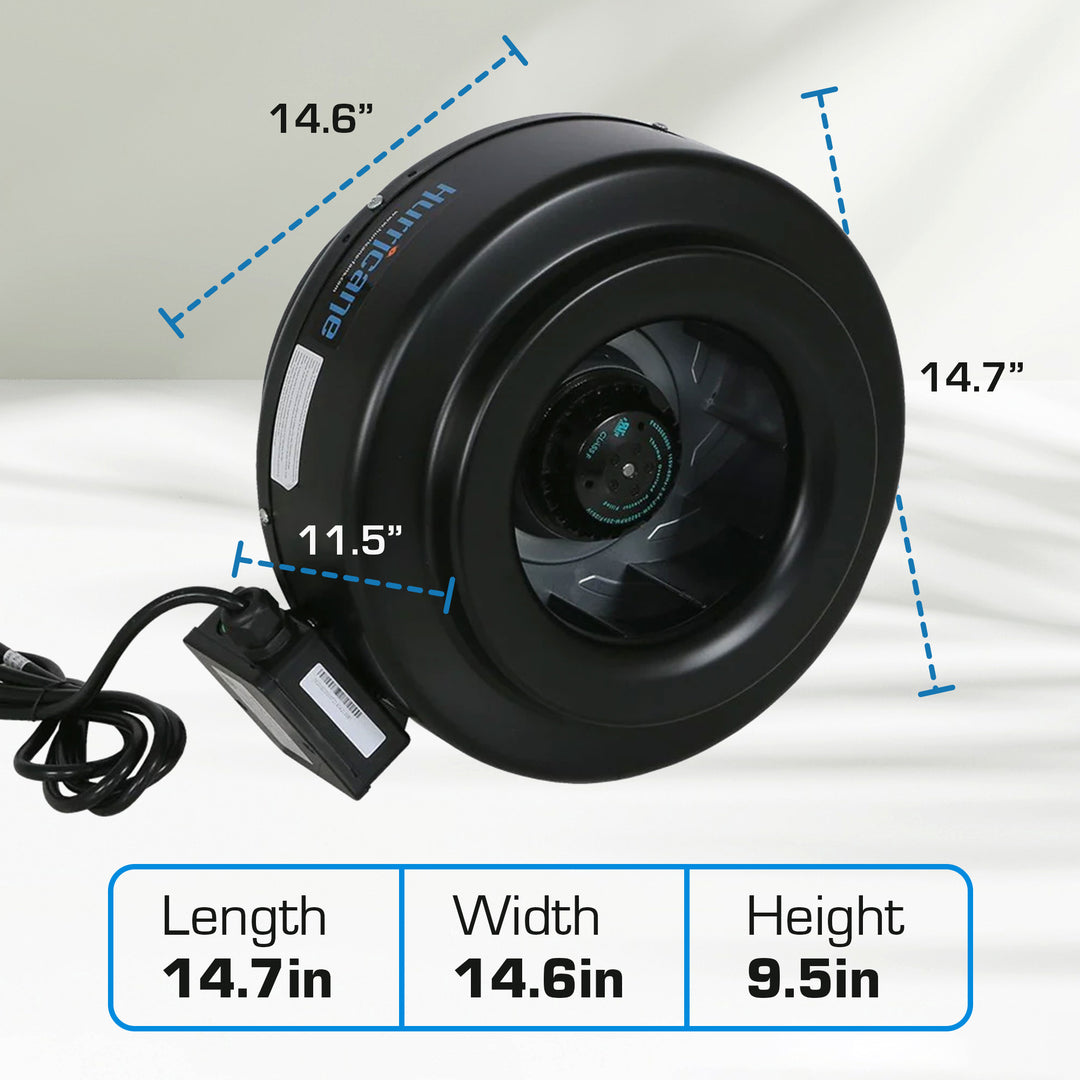 Hurricane Commercial Grade Inline Wall Mount Fan For HVAC & Ventilation Uses