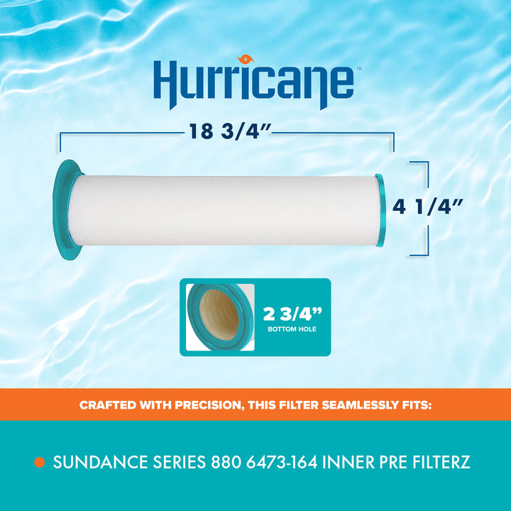 Hurricane 3 Pack HF-CNT18-01 Advanced Spa Cartridge Inner Pre Filter Replacement