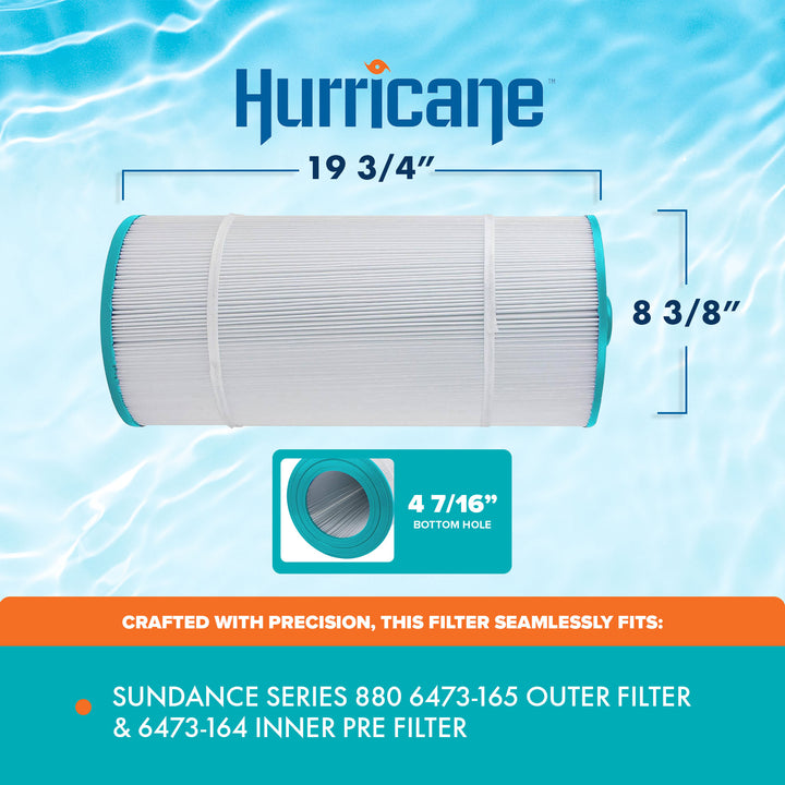 Hurricane 4 Pack HF-OUT19-01 Advanced Spa Cartridge Outer Filter Replacement