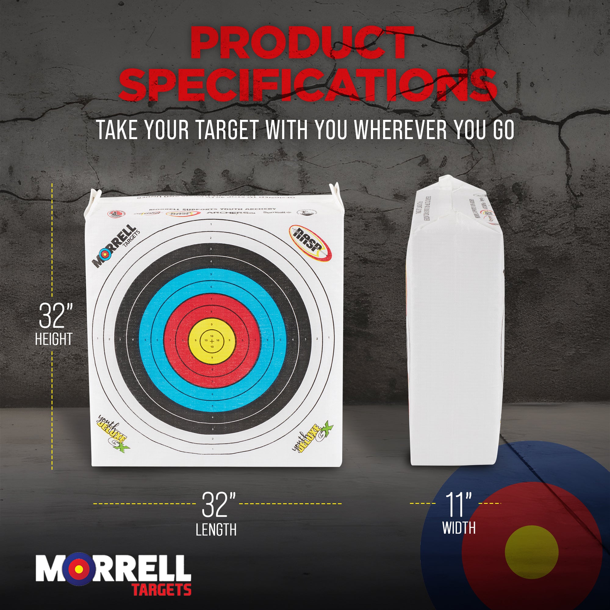 Morrell Weatherproof Field Point Archery Bag Target with Bow Stand and Storage