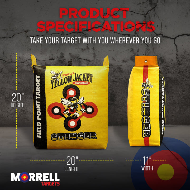 Morrell Yellow Jacket 19LB Portable Stinger Field Point Archery Bag Target, 4 Ct