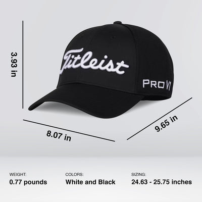 Titleist Tour Sports Staff Collection XL/XXL Mesh Standard Curve Bill Golf Cap