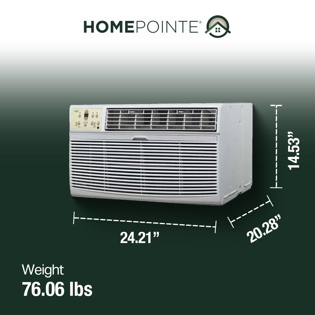 HomePointe 12,000 BTU 230 Volt The Wall Window Air Conditioner, White (Used) - VMInnovations