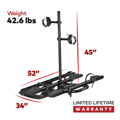 Yakima OnRamp 2 In EBike Hitch Mounted Bike Rack Holds 2 Bicycles, Black (Used)