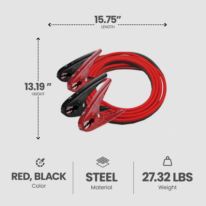 Master Mechanic 2 Pack 2 Gauge Jumper Cables for Car & Truck Battery, 20-Ft