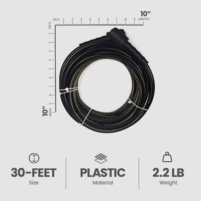 Briggs & Stratton 30 Ft x 1/4 Inch Pressure Washer Hose with Dual O-Ring Sealing