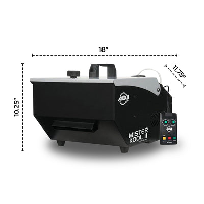 American DJ Mister Kool II Low Lying Water Based Smoke Fog Machine  (2 Pack) - VMInnovations