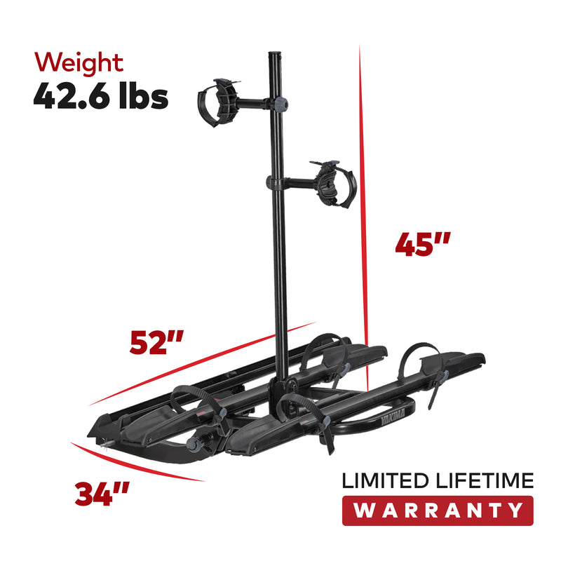 Yakima OnRamp 2" EBike Hitch Mounted Bike Rack Holds 2 Bicycles, Black(Open Box)