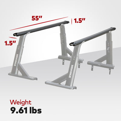 YAKIMA ReelDeal Padded Rooftop Rack Mount & 2 Pack 55 Inch Aluminum HD Crossbar