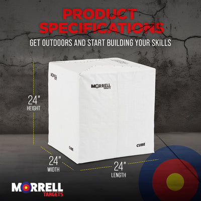 Morrell Targets 24 Inch Indoor Field Point Cube Archery Target w/ Stand (2 Pack)