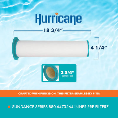Hurricane 3 Pack HF-CNT18-01 Advanced Spa Cartridge Inner Pre Filter Replacement - VMInnovations