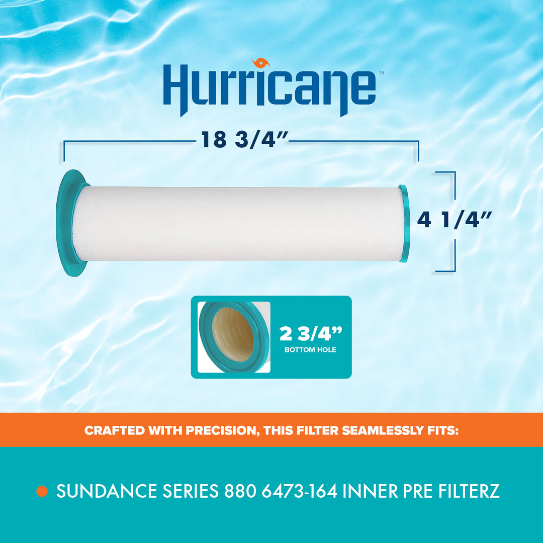 Hurricane 4 Pack HF-CNT18-01 Advanced Spa Cartridge Inner Pre Filter Replacement