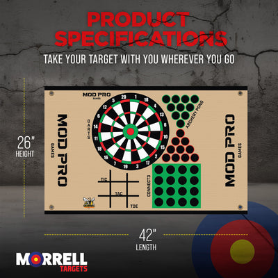 Morrell Yellow Jacket MOD Pro Games Wrap w/ Archery Pong and Dart Board Bullseye - VMInnovations