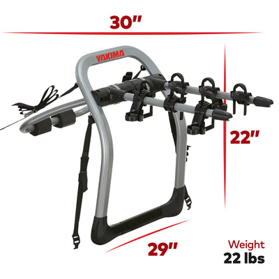 Yakima HalfBack 3 Bike Trunk Bike Strap Rack with ZipStrips, Gray/Black (Used) - VMInnovations