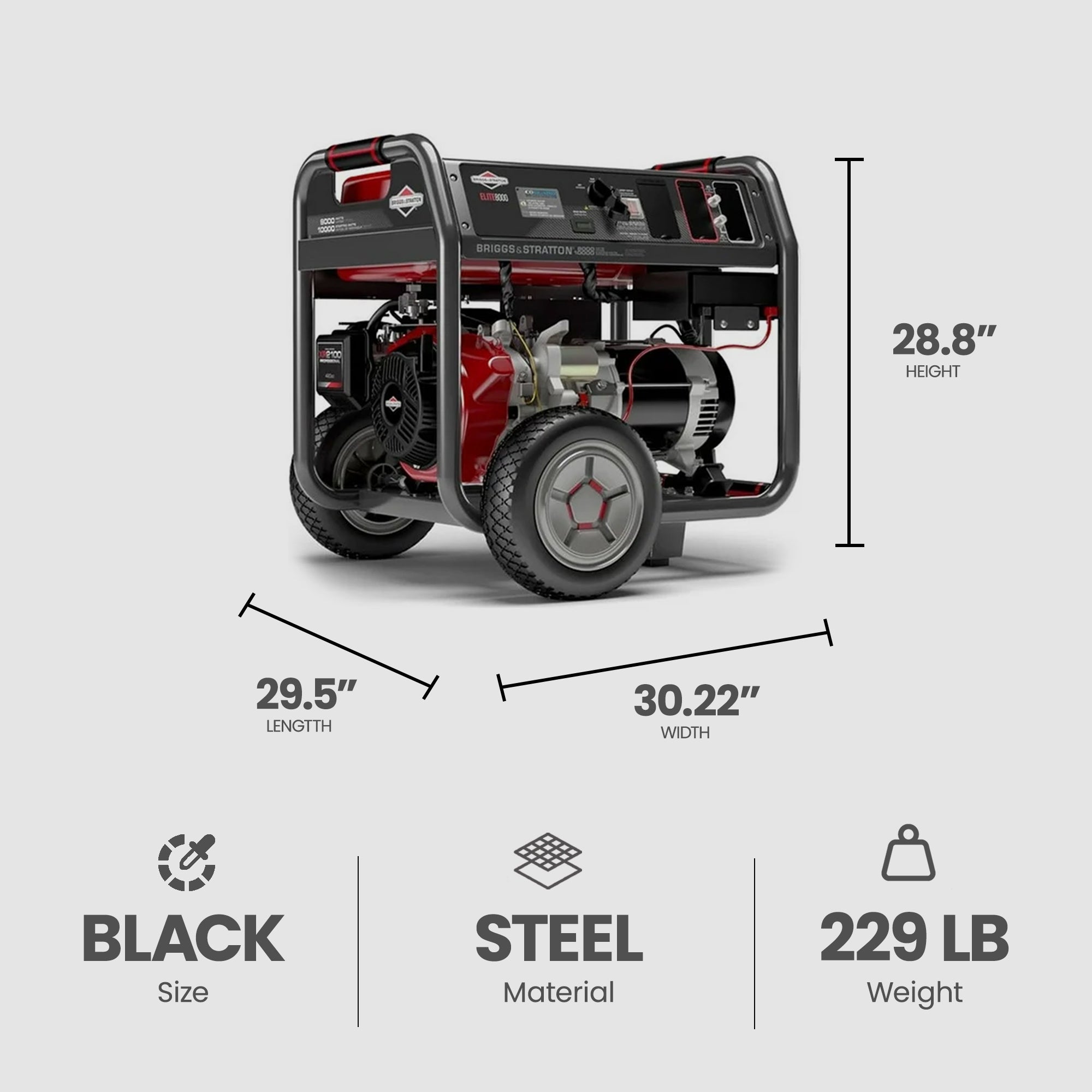 Briggs and Stratton Elite Series 8000 Watt Portable Generator with CO Guard