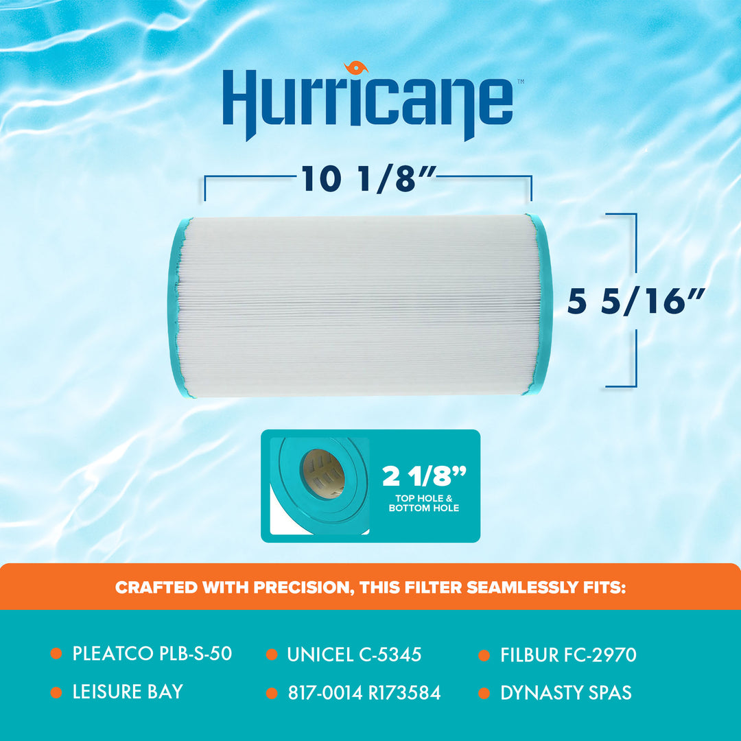 Hurricane 4 Pack HF5345-01 Advanced Pool and Spa Filter Cartridge Replacement