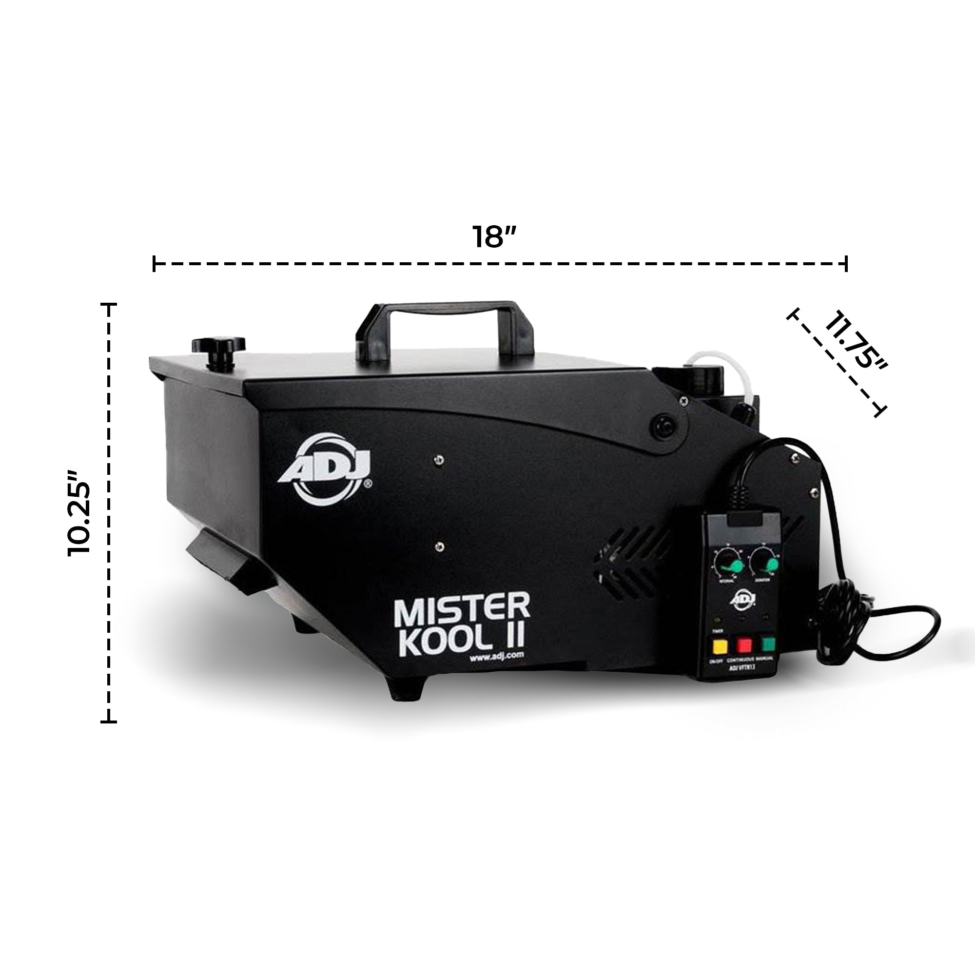 ADJ Low-Lying Water-Based Fog Machine w/Remote, Black & 4 Liter Fog Liquid Juice - VMInnovations