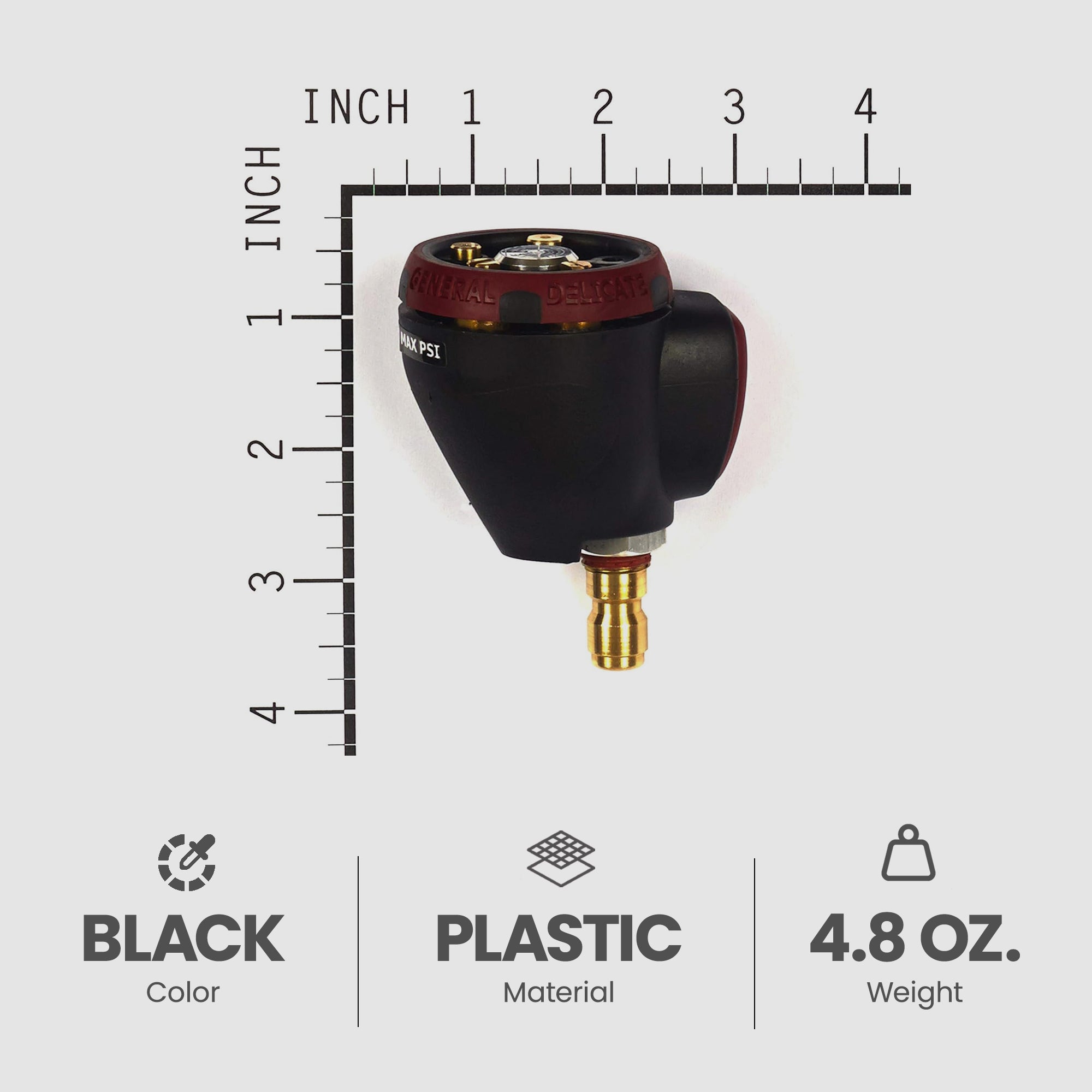 Briggs & Stratton Quick Connect 5 in 1 Spray Nozzle for Pressure Washers, Black