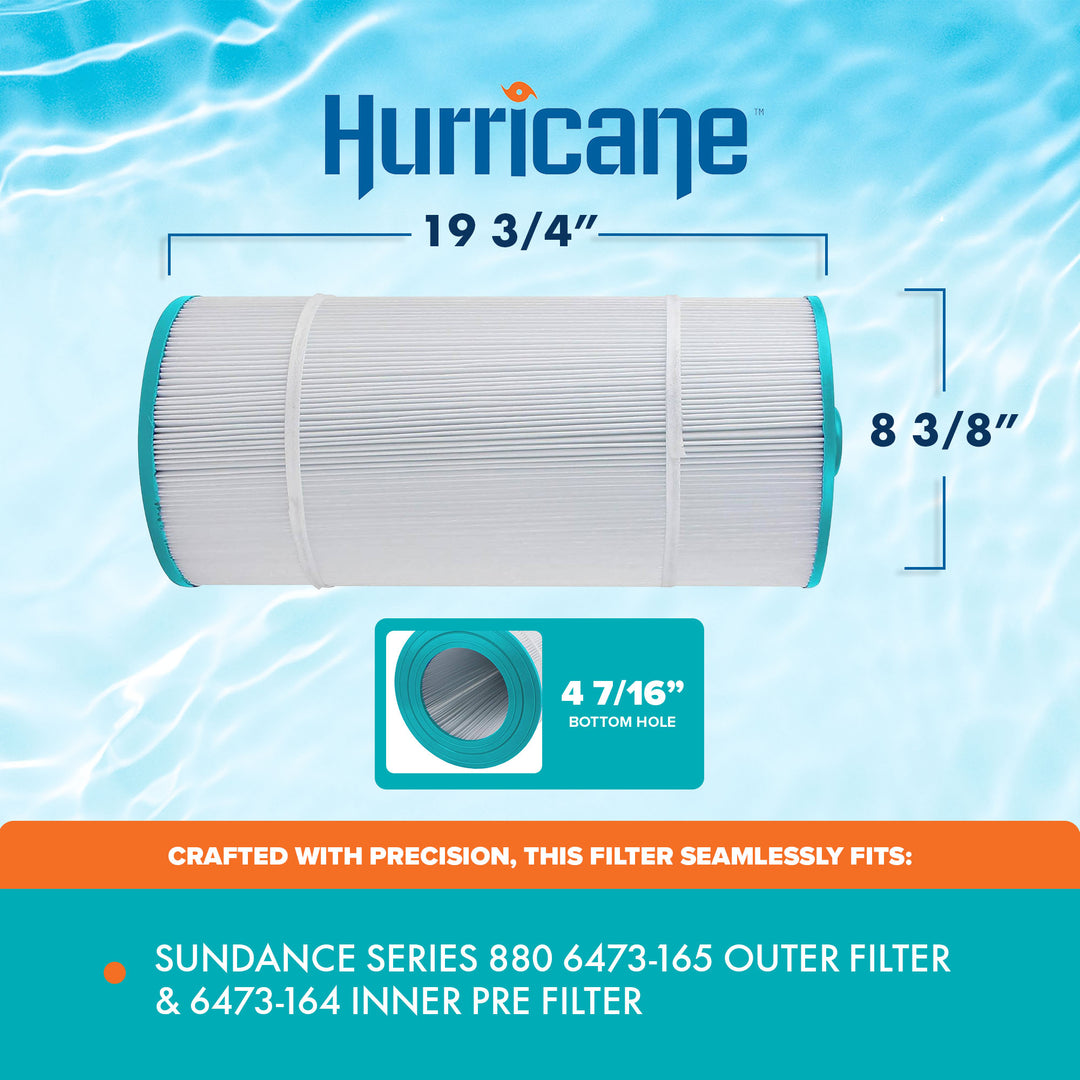 Hurricane 3 Pack HF-OUT19-01 Advanced Spa Cartridge Outer Filter Replacement