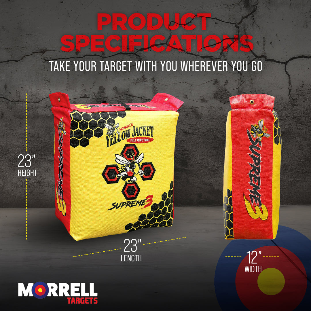Morrell Yellow Jacket Supreme 3 28 Pound Field Point Archery Bag Target (3 Pack)