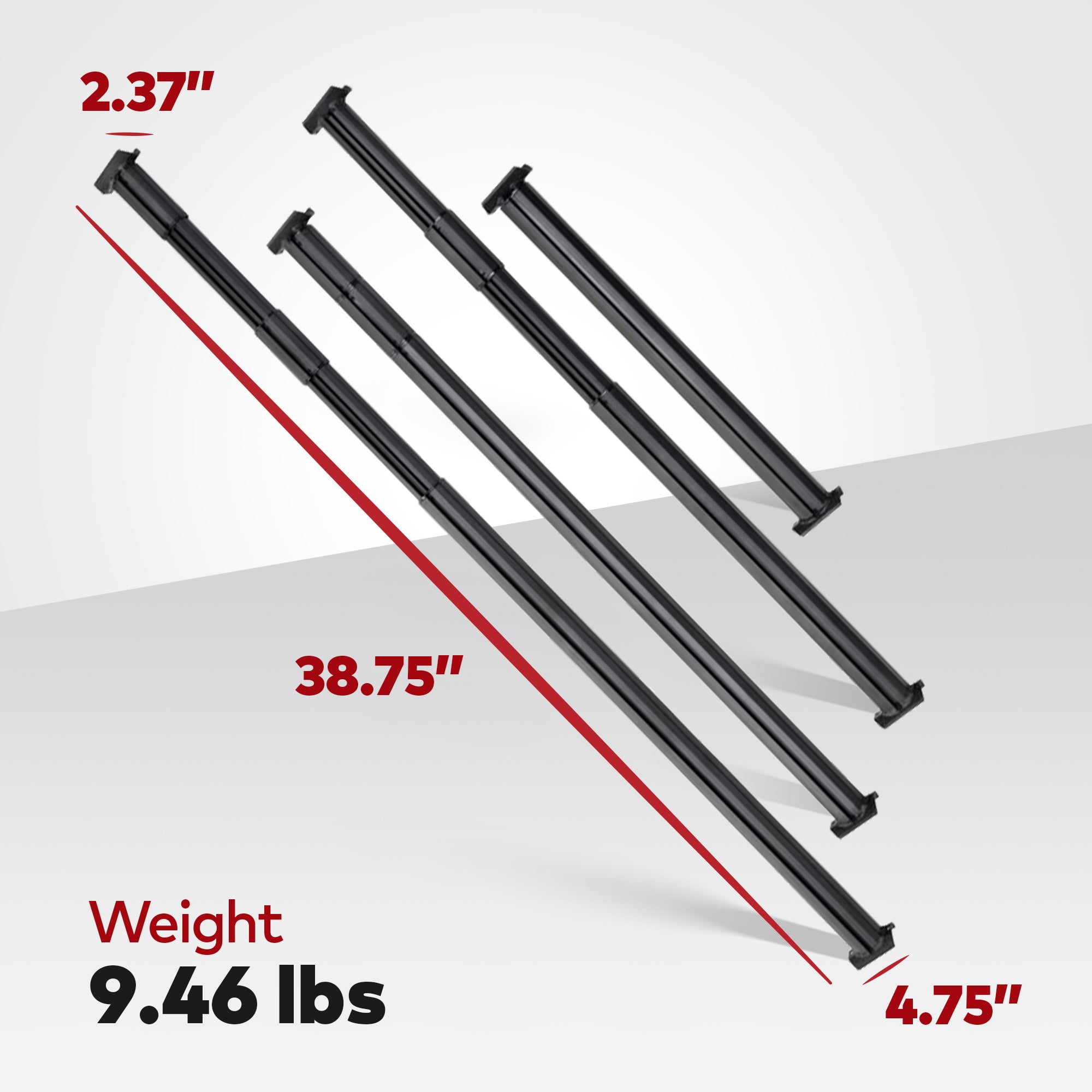 Yakima SideBar, Short Bed Side Rails for Overhaul HD and Outpost HD, Set of 2