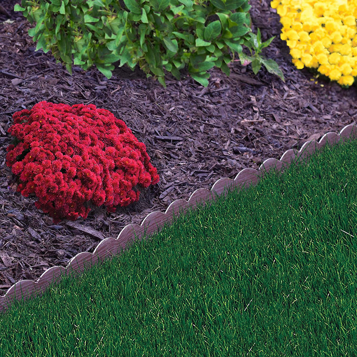 Dimex Scalloped Top No Dig 100 Foot Garden Landscape Edging, Brown (Open Box)