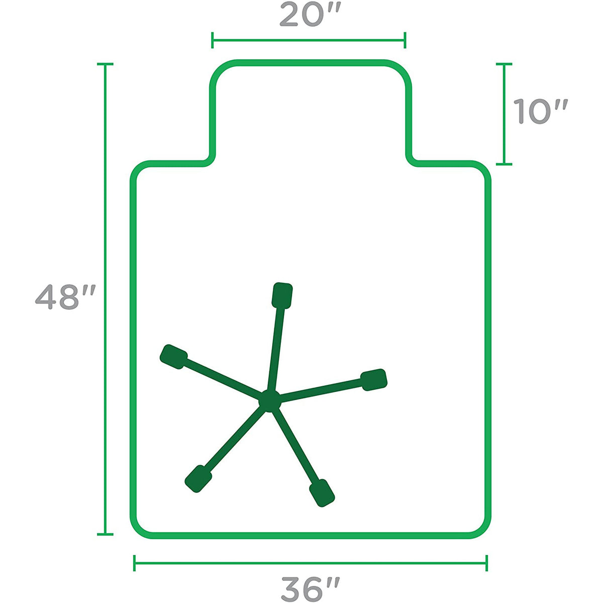 Dimex 36 x 48 Inch Plastic Office Chair Mat for Low Pile Carpet, Clear(Open Box)