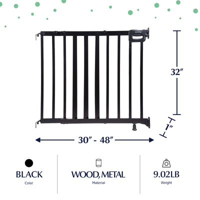 Ingenuity 32" Summer Infant Deluxe Stairway Pet and Baby Gate, Black (Open Box) - VMInnovations
