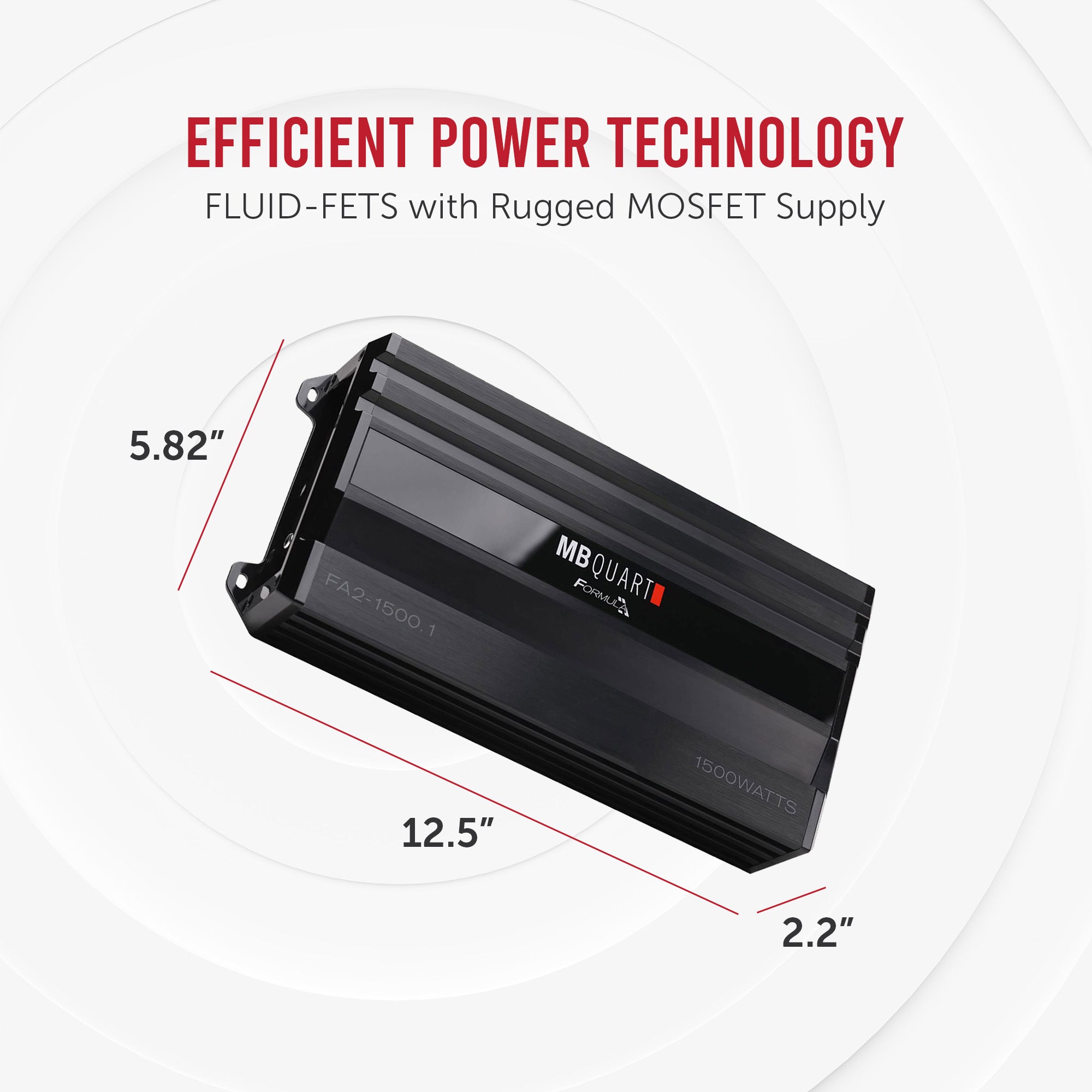 MB Quart Formula 1,500 Watt Mono Car Audio Mobile Amplifier, FA2-1500.1, Black - VMInnovations