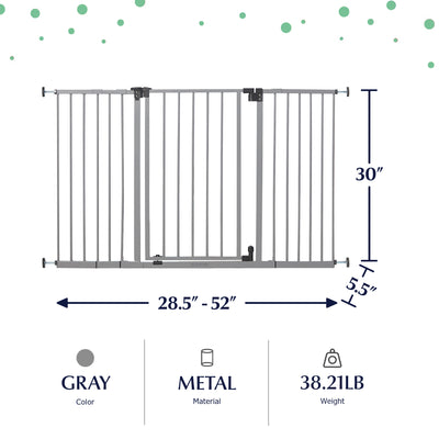 Ingenuity Summer Infant Central Station Safety Pet & Baby Gate, Gray (Open Box) - VMInnovations