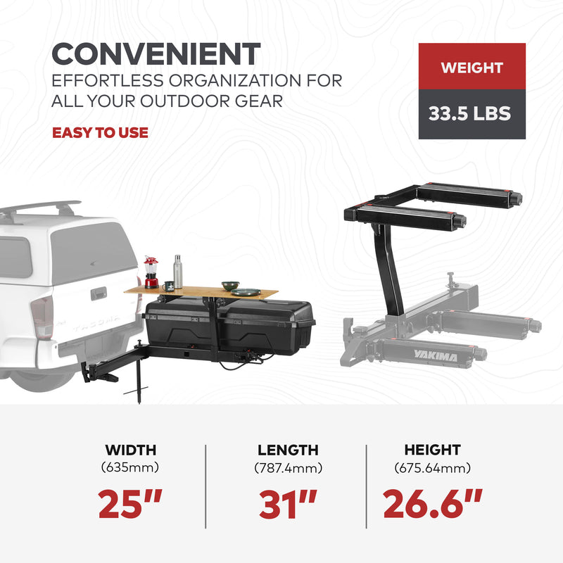 Yakima EXO TopShelf Second Level Hitch Base Rack Storage System with 2 SKS Locks