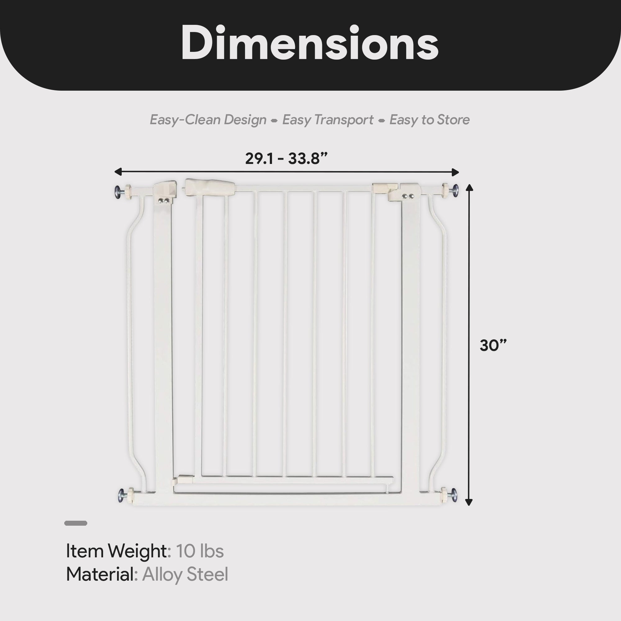 BalanceFrom Walk-Thru Safety Gate for Baby and Pets, 29.1-33.8"W 30"H(For Parts) - VMInnovations